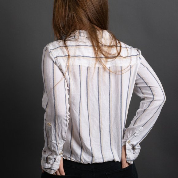 Blue Pin Stripe Button Down by Madewell - Picture 9 of 10